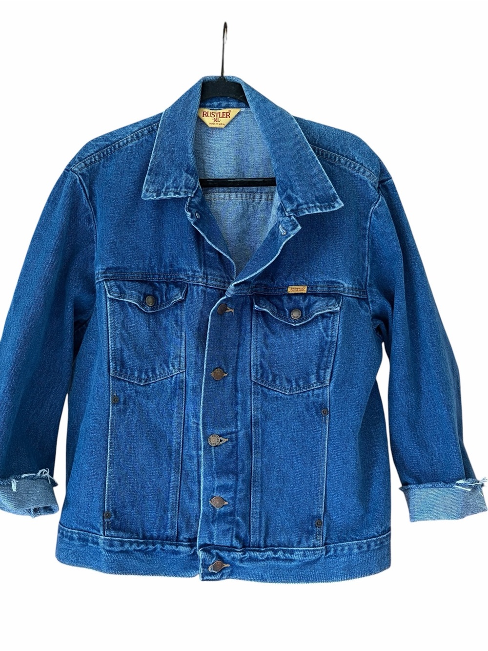 Vintage Rustler Women’s Blue Denim Jacket - Classic Trucker Style